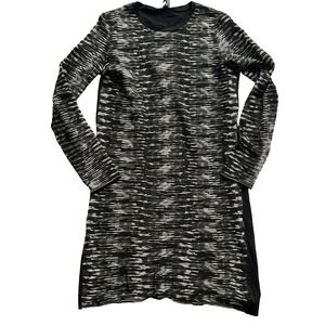 M Missoni Knit Sweater Dress Sz Med Black‎ Black Space Dye Italy Tunic